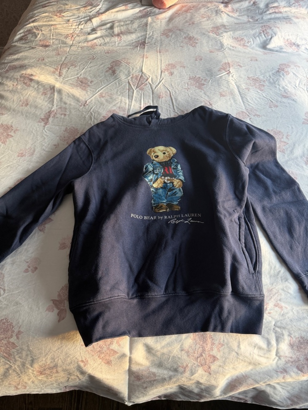 Ralph Lauren Navy Polo Bear Crewneck Sweatshirt